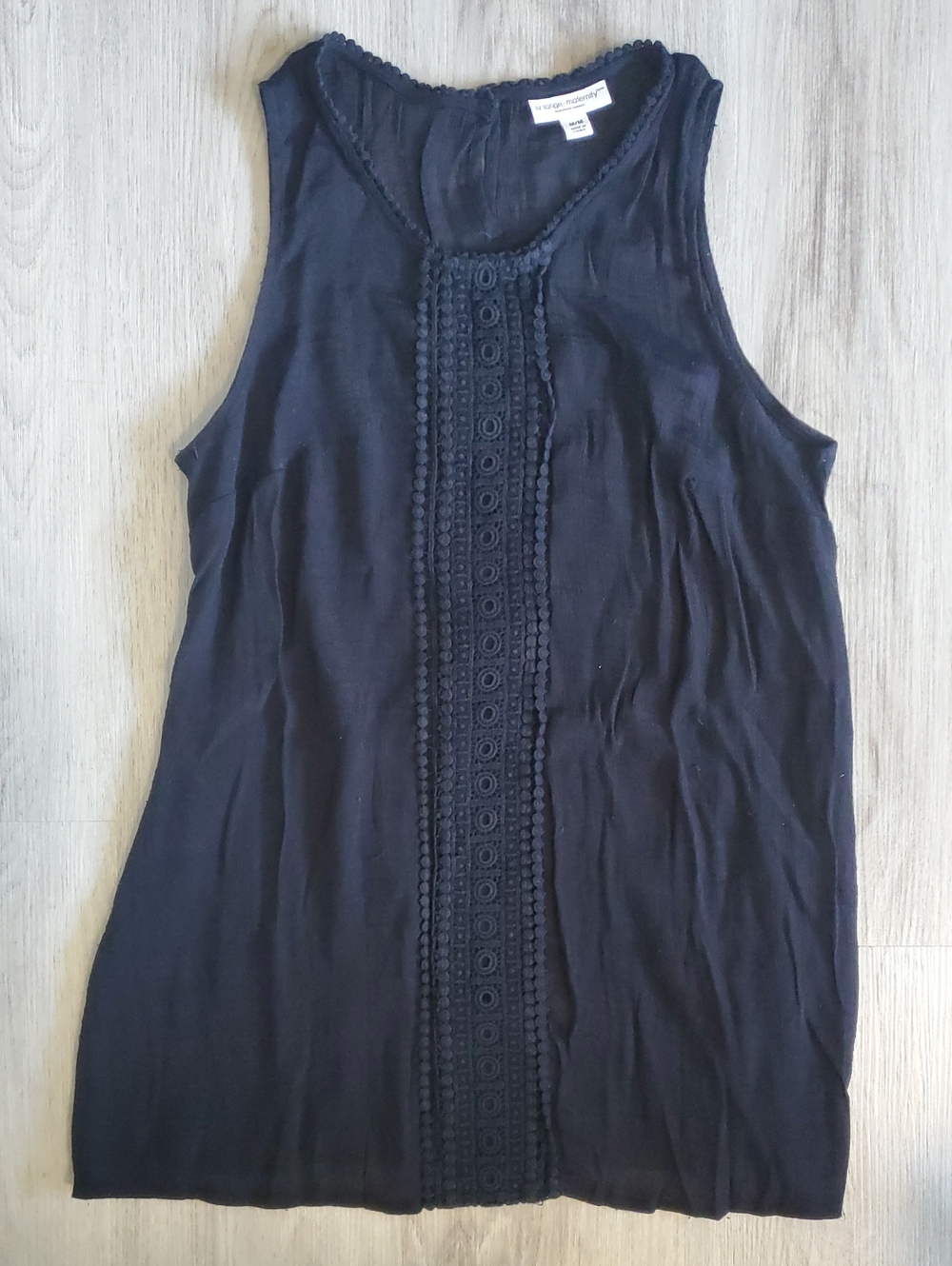 5/$35💐 Size M - Black Sleeveless Sheer Blouse - Liz Lange Maternity
